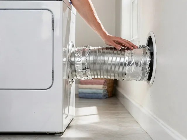 Professional dryer vent hose installation by Columbus Dryer Vent Cleaning in Columbus